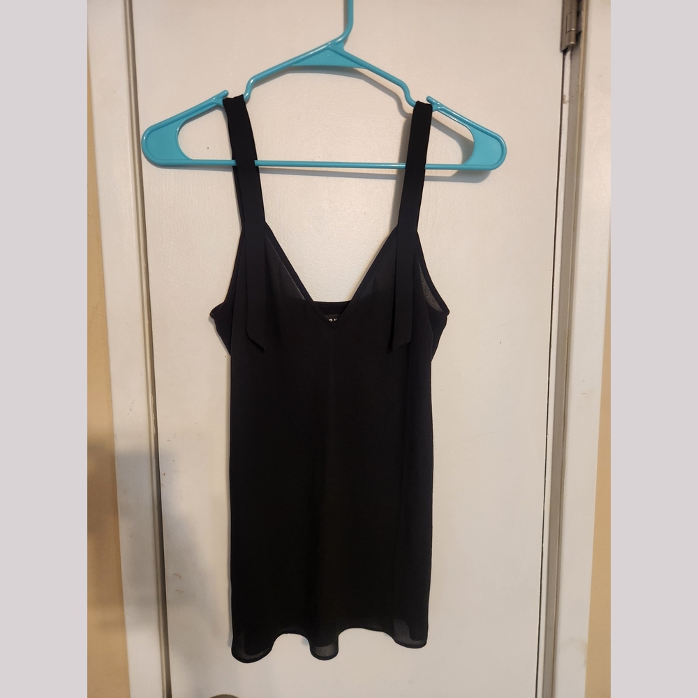 Trouve Black Fitted Tank Top